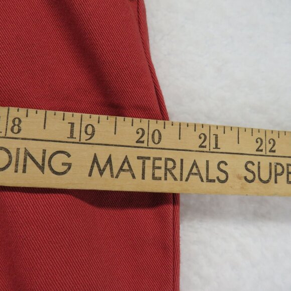 J Crew Jeans Womens Sz 14 Rust Red Waverly Chino Pants Factory Frayed Edges - Picture 8 of 11